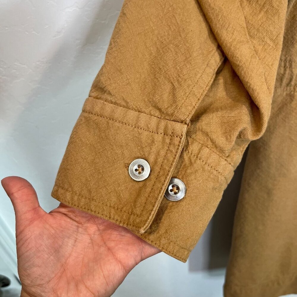 Everlane Canvas Organic cotton Parka jacket coat Size L Cappuccino brown - Picture 9 of 10